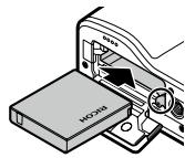 RICOH GR-II - Insertion de la batterie et d'une carte mémoire - 3