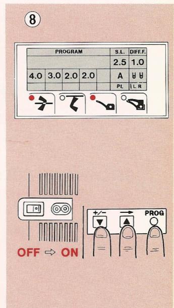 ELNA LOCK PRO 4 DC - Reprogrammation des chiffres de réglage sur l'affichage écran - 4