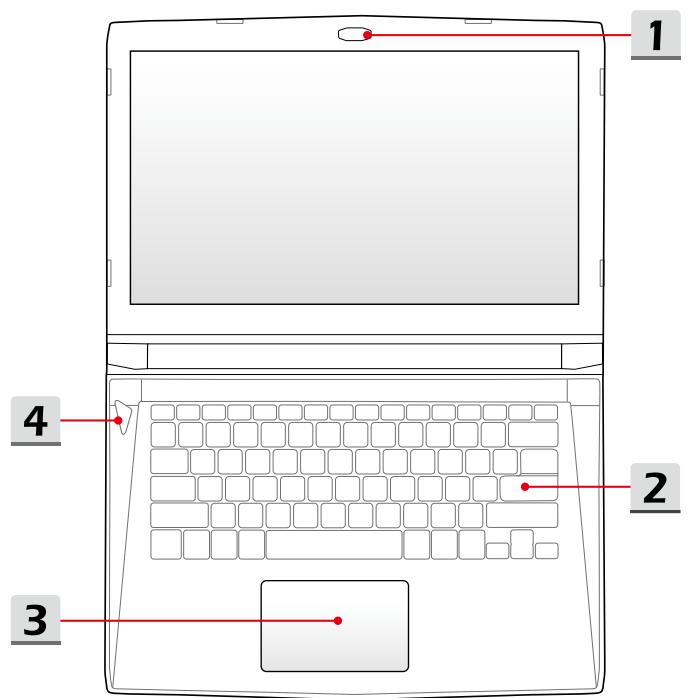 MSI GS43VR 7RE-086FR PHANTOM PRO - Vue du dessus - 1