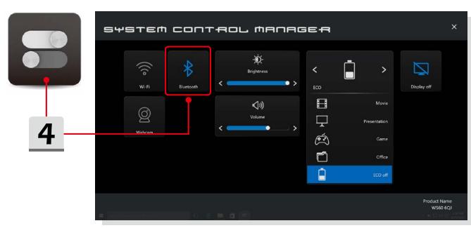 MSI GS43VR 7RE-086FR PHANTOM PRO - Activer la connexion Bluetooth - 4