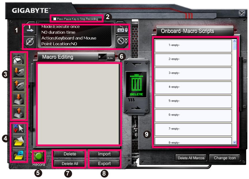 GIGABYTE AIVIA K8100 M6980X - Editor de Macro - 1
