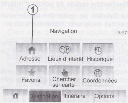DACIA MEDIA NAV - Saisir une adresse - 1