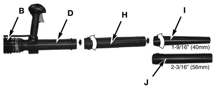 MCCULLOCH ASB3206 - 3-3. CONNECTE EL TUBO INTERMEDIO Y EL INYECTOR CONCENTRADOR - 1