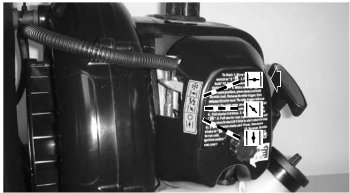 MCCULLOCH ASB3206 - 5-1. DEMARRAGE D'UN MOTEUR FROID - 1