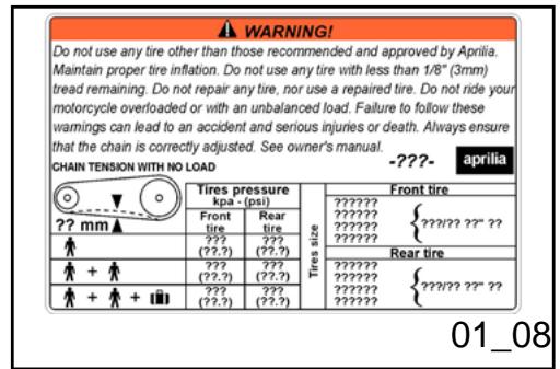 APRILIA RXV550 - Label 5 (01_07) - 1