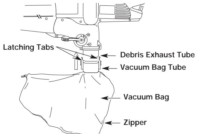 MTD 60-3856-2 - ATTACHING AND REMOVING THE VACUUM BAG Attaching - 2