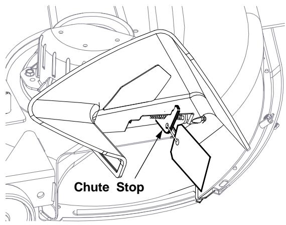 MTD RZT17 - REMOVE THE CHUTE STOP - 1