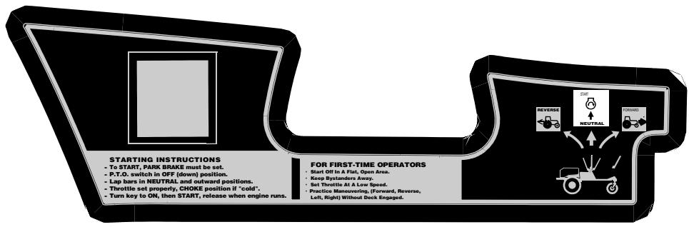 MTD RZT17 - SAFETY DECALS AND LABELS - 1