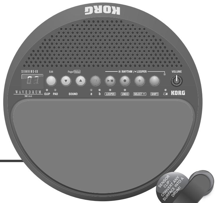 KORG WAVEDRUM MINI - Owner's Manual Manuel d'utilisation Bedienungsanleitung - 1