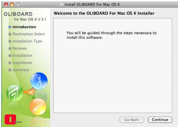 OLIVETTI OLIBOARD - INSTALLING THE OLIBOARD SOFTWARE - 2