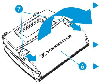 SENNHEISER SK 5212 - Mettre en place et changer la pile - 1