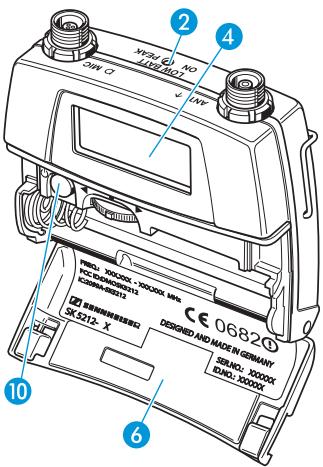 SENNHEISER SK 5212 - Mettre l'émetteur en marche/à l'arrêt - 1