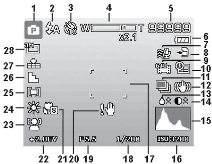 MEDION LIFE P43040 MD 86830 - Displayanzeigen für die Aufnahme - 1