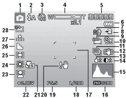 MEDION LIFE P43040 MD 86830 - Informations affichées pour la prise de vue - 1