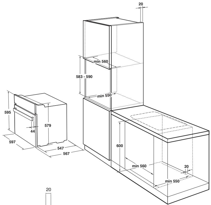 PANASONIC HLCK655S - Dimensions - 1