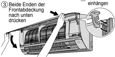 PANASONIC CU2E15SBE - Anbringen der Frontabdeckung - 1