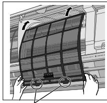 PANASONIC CU2E15SBE - Luchtfilter bevestigen - 1