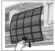PANASONIC CU2E15SBE - Togliere il filtro dell'aria - 1