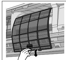 PANASONIC CU2E15SBE - Luchtfilter verwijderen - 1