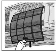 PANASONIC CU2E15SBE - Entferen des Luftfilters - 1