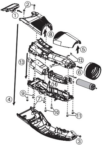 PANASONIC ER-GC51 - Extracción de la batería recargable interna - 1