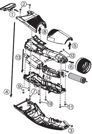 PANASONIC ER-GC51 - Indepartarea accumulatorului reincarcabil incorporat - 1