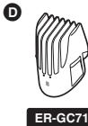 PANASONIC ER-GC51 - Identification af dele - 4