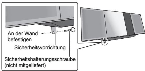PANASONIC SC-HC395EG - Bringen Sie das Seil zur Sturzprävention (nicht mitgeliefert) an diesem Gerät an. - 6