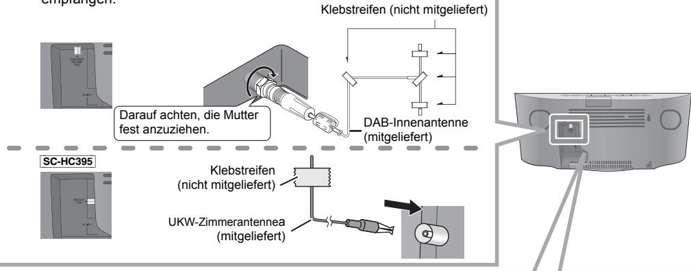 PANASONIC SC-HC395EG - Schließen Sie die Antenne an. - 1