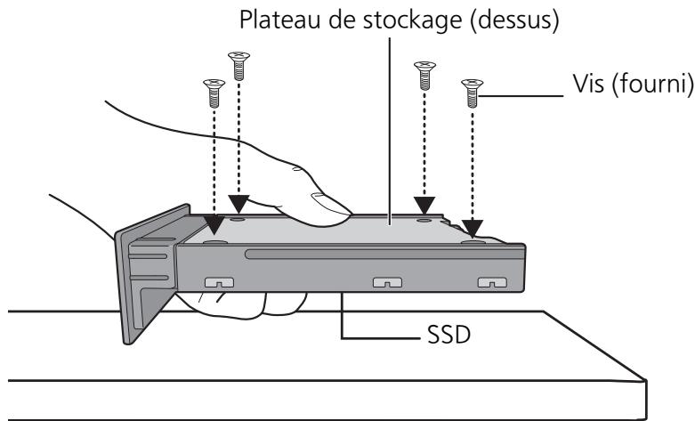 PANASONIC STG30LE - Remettez le plateau de stockage à l'endroit (le dessous vers le bas) et serrez les vis (fourni). - 1