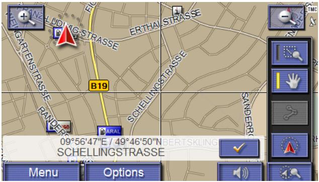 PANASONIC STRADA CN-GP50 - Carte au mode rechercher destination - 1