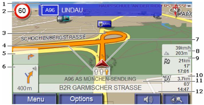 PANASONIC STRADA CN-GP50 - Carte en mode navigation - 1