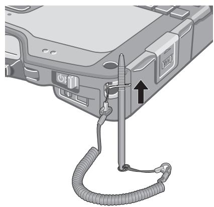 PANASONIC TOUGHBOOK CF-30 - Attacher le stylet à l'ordinateur - 5