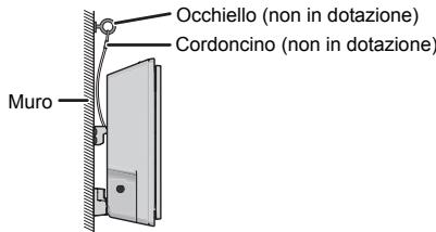 PANASONIC SC-HC402EG - A Cordoncino anticaduta (non in dotazione) Piegare due volte il cavo alla punta,eparando ciascuna estremita di 45^ e 5 mm e insertire nei fori. - 7