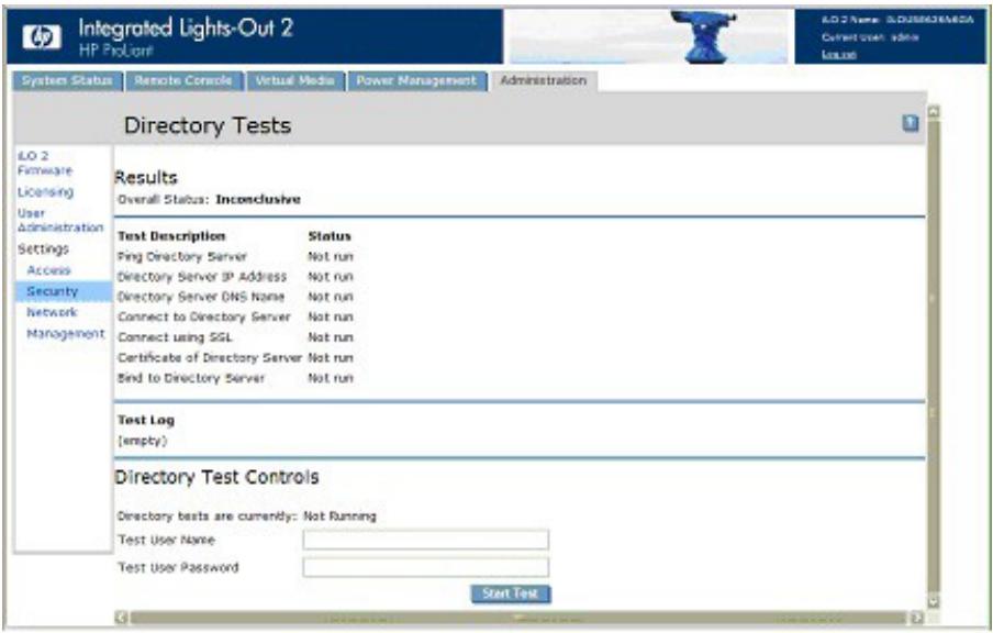 HP INTEGRATED LIGHTS-OUT 2 (ILO 2) STANDARD FIRMWARE - Tests d'annuaire - 1