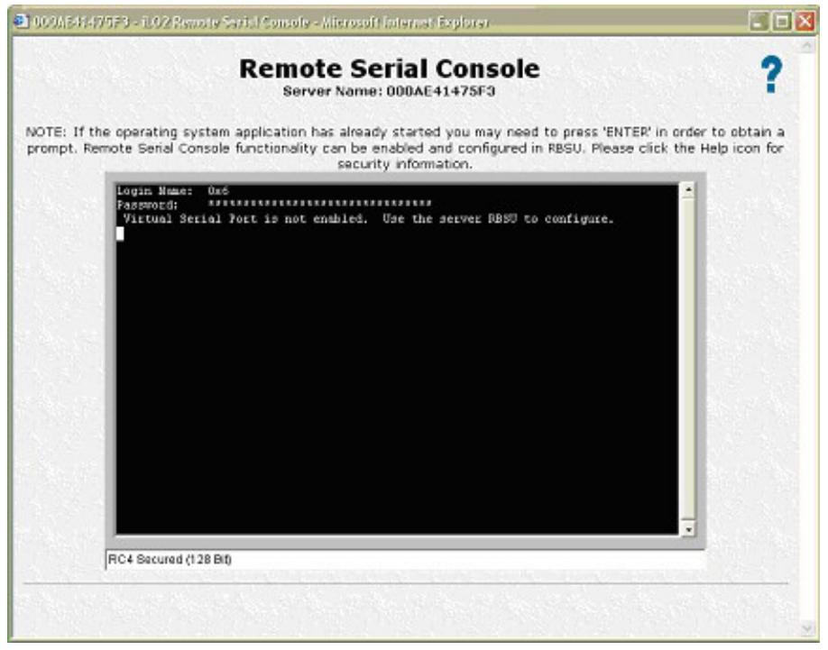 HP INTEGRATED LIGHTS-OUT 2 (ILO 2) STANDARD FIRMWARE - Remote Serial Console (Console série distante) - 1