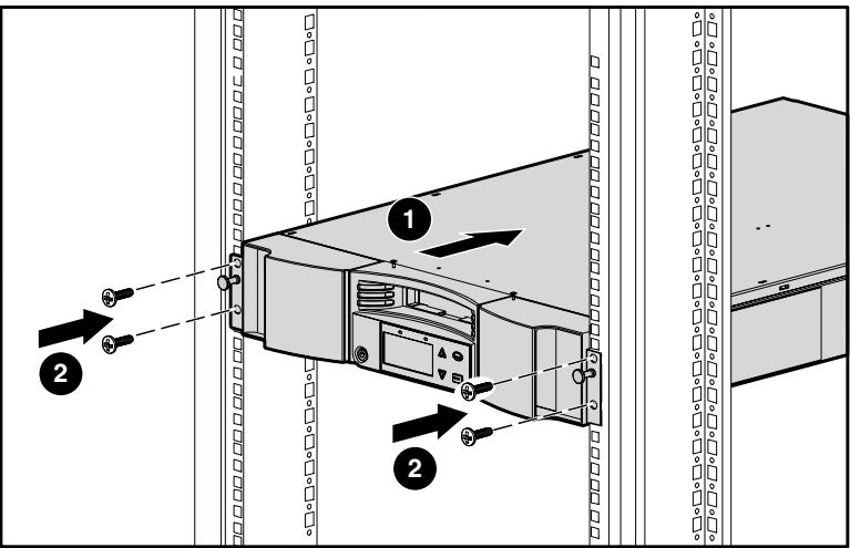 HP STORAGEWORKS SSL1016 TAPE AUTOLOADER - Fixation de l'autolocator - 1