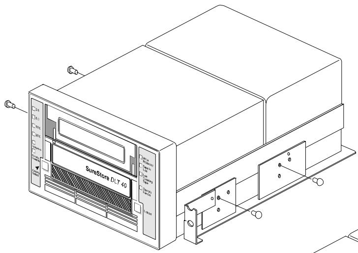 HP SURESTORE DLT 70 TAPE DRIVE - Etape 4: fixez les rails ou le tiroir (si nécessaire) - 1