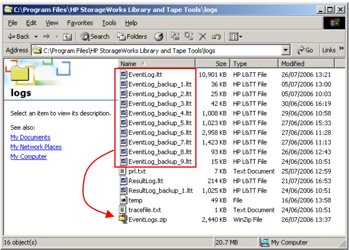 HP 10C OPTICAL DISK JUKEBOX - Comment envoyer un journal d'événements L&amp;TT ? - 2