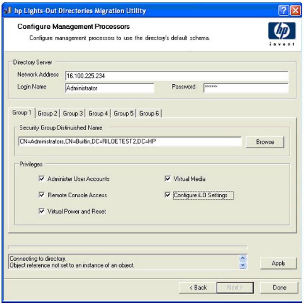 HP INTEGRATED LIGHTS-OUT (ILO 2) FEATURING ILO ADVANCED PACK - Configuration pour l'intégration d'annuaire sans schéma - 1