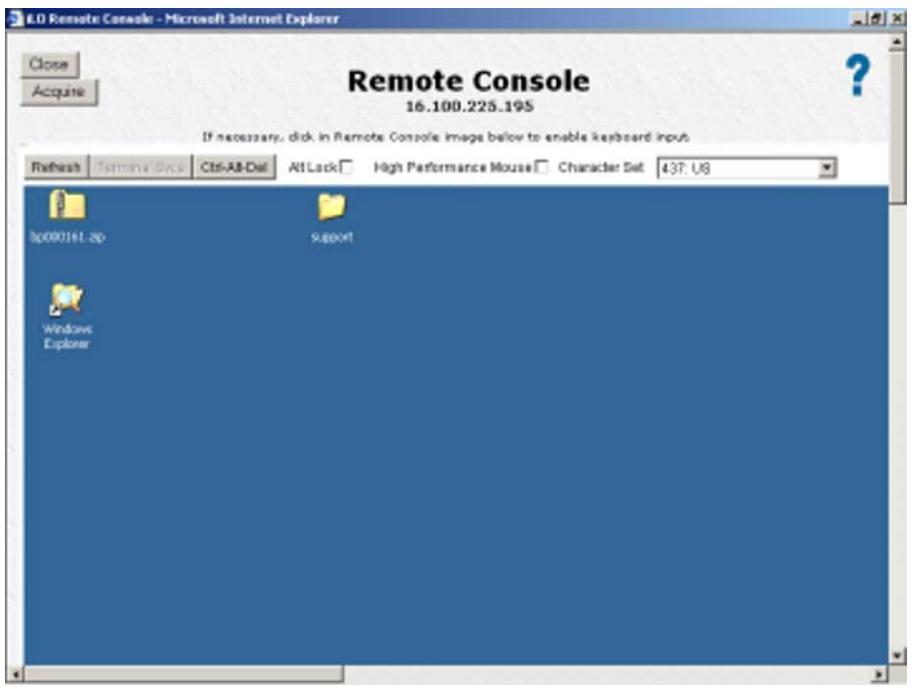 HP INTEGRATED LIGHTS-OUT (ILO 2) FEATURING ILO ADVANCED PACK - Acquisition de la console distante - 1