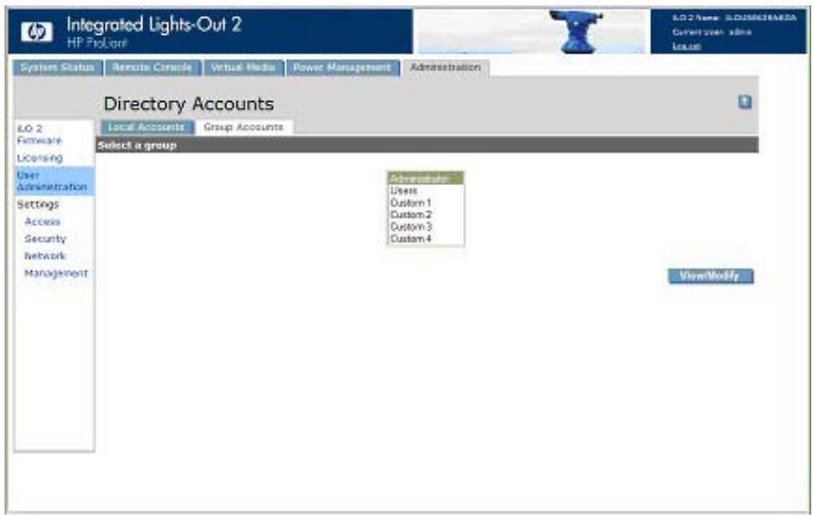 HP INTEGRATED LIGHTS-OUT (ILO 2) FEATURING ILO ADVANCED PACK - Administration des utilisateurs - 2
