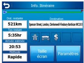HP IPAQ 914 BUSINESS MESSENGER - Écran Informations sur l'itinétaire - 2