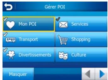 HP IPAQ 914 BUSINESS MESSENGER - Gérer la visibilité des POI intégrés - 2