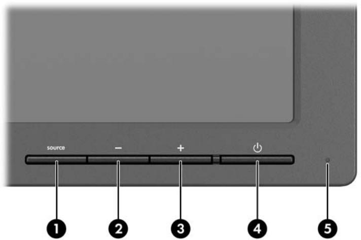 HP ZR2440W (XW477AT) - Commandes du panneau avant - 1