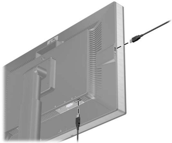 HP ZR2440W (XW477AT) - Raccordement de périphériques USB - 2