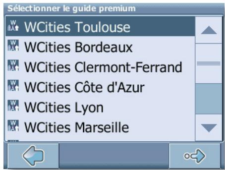 THOMSON GPS 280 - Consulter ou effectuer une recherche dans un guide - 1