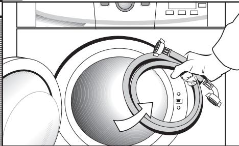 THOMSON WFIT6412I - The water supply hose is inside the drum: - 1