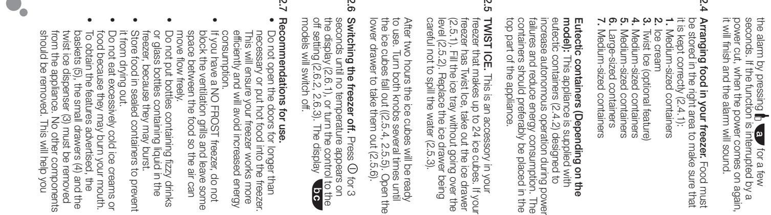 BRANDT BIU1223NI - Freezer functions - 2