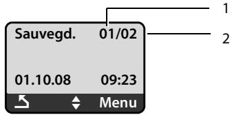 SIEMENS A585 - Menu → SMS → brouillons - 1